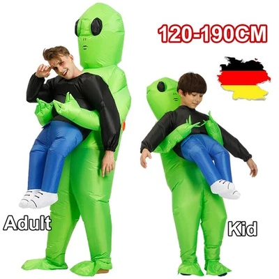 MARKENLOS Aufblasbares Alien Kostüm Halloween Alien Kostüme Erwachsene Kinder Kostüm Party