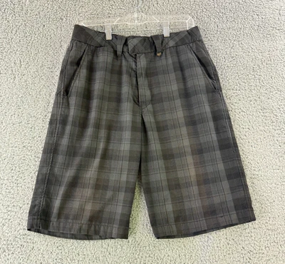 Fox Shorts Mens Size 32 Gray Plaid Casual Outdoor Summer Flat Front 11.5" - Image 1 of 4