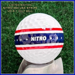 (1) NITRO 360 USA STRIPE UD X-1 AMERICANA Golf BALL (RED WHITE & BLUE) - Picture 1 of 2