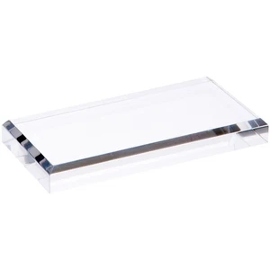 Plymor Clear Acrylic Rectangular Beveled Display Base, 4" W x 2" D x 0.5" H - Picture 1 of 1