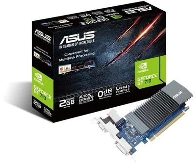 Asus Geforce Gt 710 Evo Silent 2Gb Gddr5/Pci Express 2.0/954Mhz/5012Mhz/Low Prof - Image 1 of 3