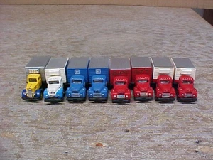 8 Mini Metals Box Delivery Trucks in N-Scale / N Gauge Truck Lot - Picture 1 of 6