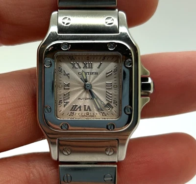 Cartier Santos Galbee Steel Automatic Watch 2423 24 mm Guilloche - Image 1 of 4