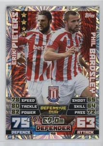 2014-15 Match Attax English Premier League Erik Pieters Phil Bardsley Rookie RC - Picture 1 of 4