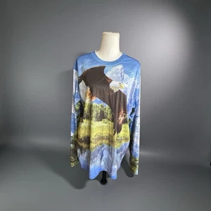 Eagle America Patriotic Double Sided Shirt Long Sleeve Lightweight Size XL (YT7) - Picture 1 of 4