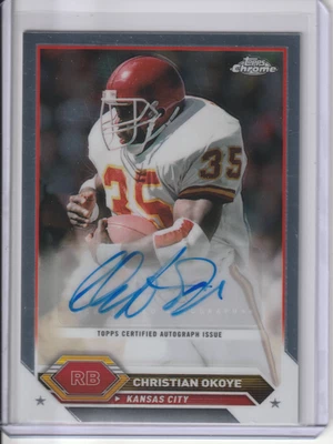 2024 Topps Chrome Composite Christian Okoye Variation Auto #TCA-CO Chiefs - Image 1 of 2