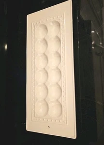 Nora Fleming RETIRED Rectangular Egg Dish Glossy White Dot Embossed Stoneware a - Picture 1 of 7
