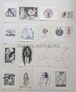 MARIO DE FILIPPIS - 35 Ex Libris con Libro "Peliken" di M. Merinov - Picture 1 of 9