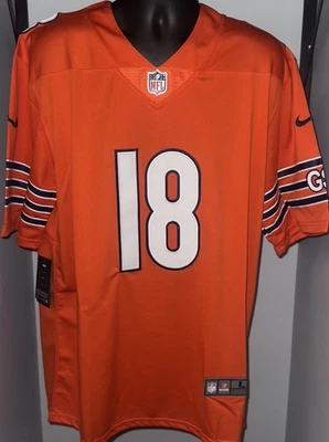 Camiseta deportiva Caleb Williams #18 de los Chicago Bears cosida naranja en el campo nueva con etiquetas Foto 1 de 3