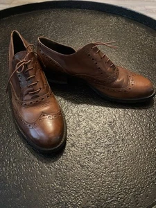 Italienische Leder Budapester Schnürschuhe Gr 40 von Rosella Lopes Weich Braun - Bild 1 von 9