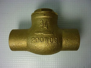 PHC 3/4" CxC BRASS SWEAT SWING CHECK VALVE 200 WOG C x C # 300404 - Picture 1 of 3