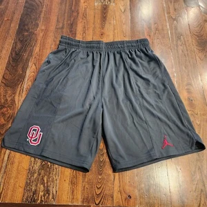 Air Jordan PE OU Oklahoma Sooners Shorts Dri Fit Mens Large Standard Fit Gray* - Picture 1 of 11