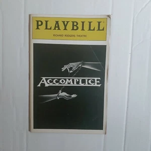 1990 Playbill Richard Rodgers Theatre ‘Accomplice’ by Rupert Holmes - Picture 1 of 5