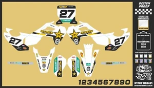 ROCKSTAR GRAPHICS KIT HUSQVARNA MX TC50 TC65 2024 2025 CUSTOM 50 65 HUSKY - Picture 1 of 1