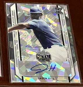 2021 Leaf Metal Draft AUTOGRAPH JADEN HILL ROCKIES XRC AUTO - Picture 1 of 1
