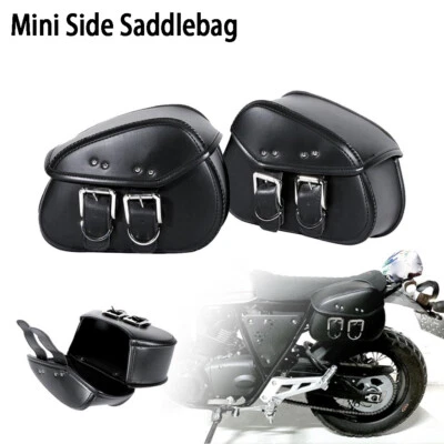Black Motorcycle Side Saddle Bags for Honda VF Magna Stateline 500 700 750 1100 - Image 1 of 4