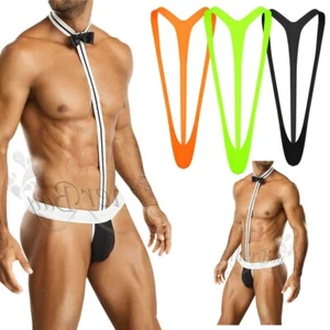 Sexy Men Mankini Thong Underwear Lingerie Fancy Dress Costume Party Swimwear - Picture 1 of 29
