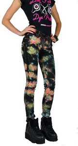 TRIPP GOTH RAVE ELECTRO ORANGE PUNK ROCKSTAR JEAN PANTS SKINNY EMO IE6235D - Picture 1 of 5