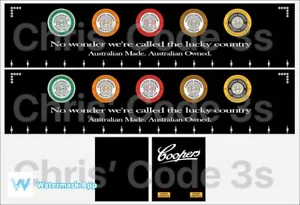 Code 3 selbstklebendes Vinyl Anhänger Aufkleber - Coopers Bier - 1/50 1/76 1/148 - Bild 1 von 1