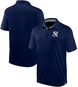 New York Yankees Fanatics Navy Blue Base Thief Polo Golf Shirt - Picture 1 of 6