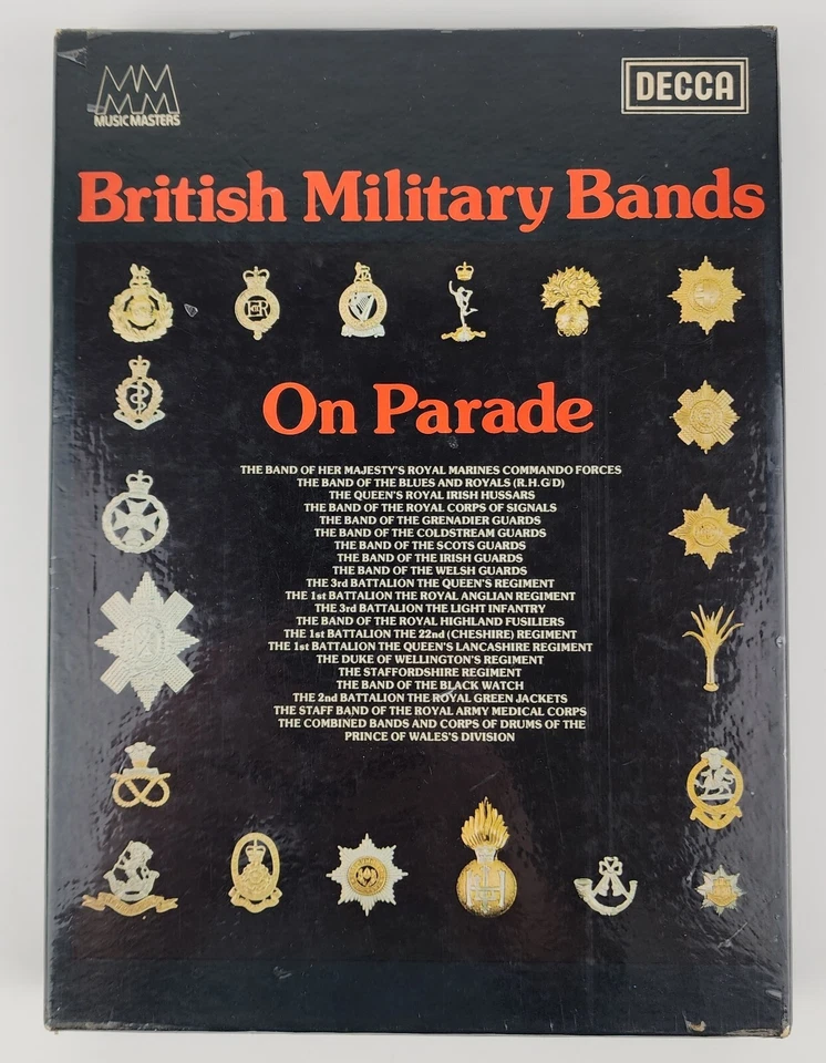 British Military Bands on Parade 4 Cassette Box Set Decca 1979 K141K 44 — 第 1/4 张图片