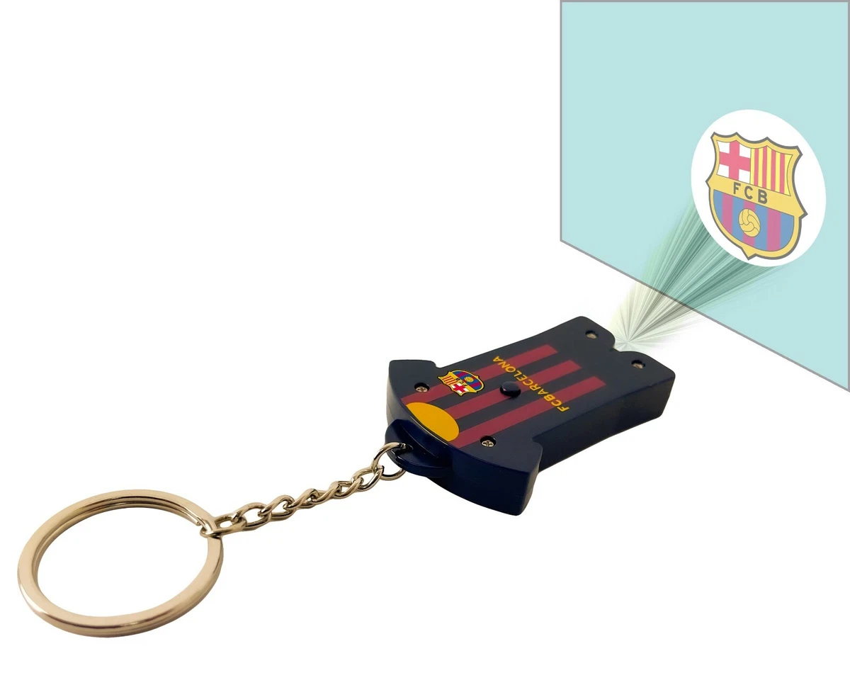 FC Barcelona Car Keychain - Leather & Iron Key Ring For Football Fans & Supporters