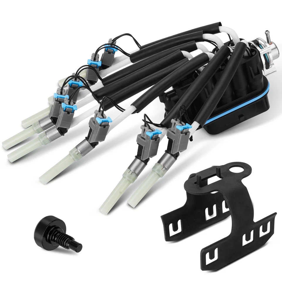Conjunto de inyector de combustible FJ504 con soporte para camioneta Chevy GMC V8 5,0 L 5,7 L 93441235 Foto 1 de 4