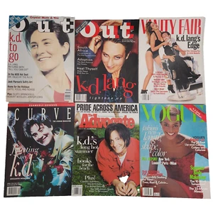 K.D. Lang KD Magazine Lot Vogue Vanity Fair Cindy Crawford Out Curve Advocate - Picture 1 of 22