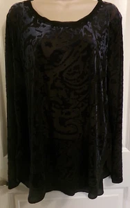 SIMPLY VERA - VERA WANG TAPA NEGRA TRANSPARENTE CON FLOCADO FLORAL AZUL-NEGRO - L - Imagen 1 de 8