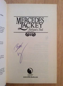 SIGNED by Mercedes Lackey - Fortune's Fool HC 1st/1st + Pic - Picture 1 of 11