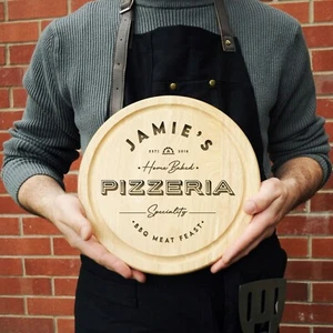 Personalised Pizza Serving Board Home Baked Pizzeria Chopping Board Birthday - Picture 1 of 28