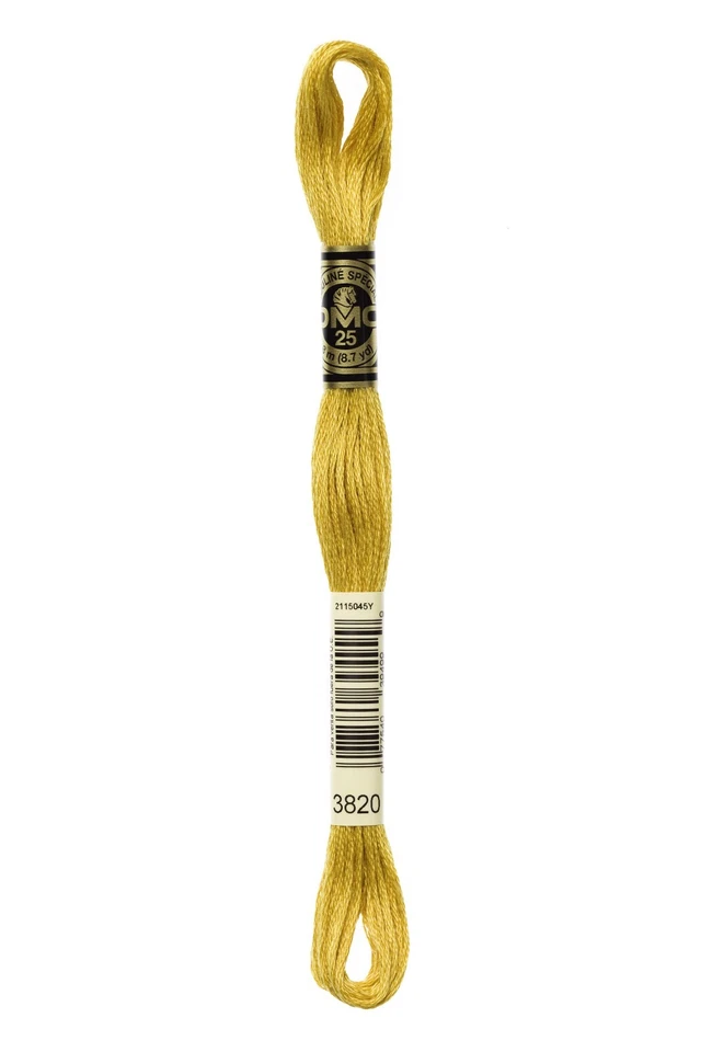 DMC - Color # 3820 (Yellow Sunshine) - Six Strand Embroidery Floss -- Per Skein - Image 1 of 1