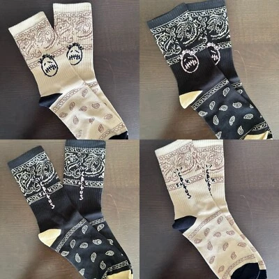 4 pares 🌵🌵 Calcetines CACTUS JACK Travis Scott • Negro/Beige • ¡Nuevos! Foto 1 de 4