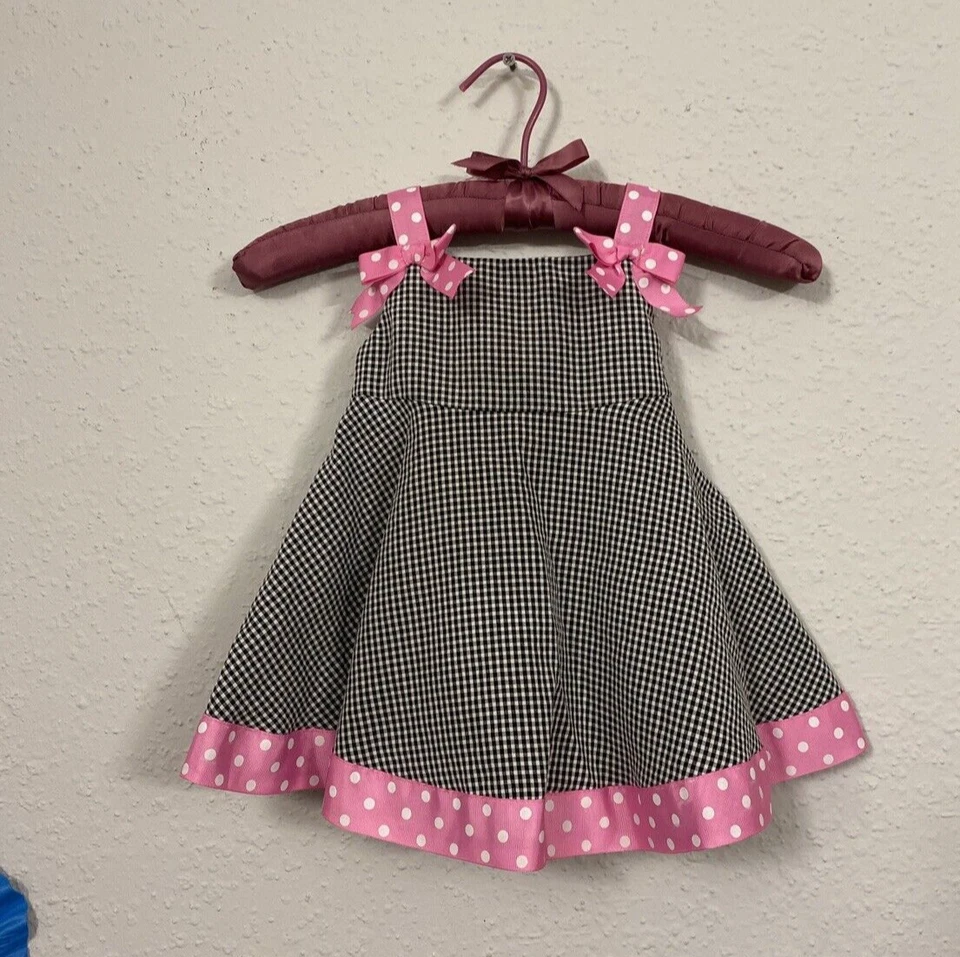 Bonnie Bebé Niña Negro y Rosa 12 Meses Vacaciones Arco Infantil Fiesta Sin Mangas Punto Foto 1 de 4