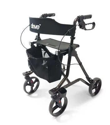 Drive Medical Leichtgewicht Rollator Torro Anthrazit bis 150Kg wiegt 6,9kg