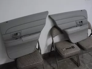Complete Gray 2003-2008 Ford Crown Victoria Rear Left & Right Door Trim Panel - Picture 1 of 4