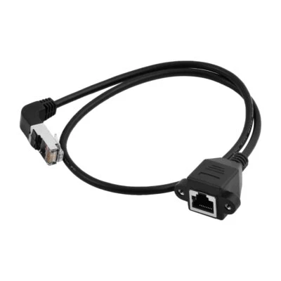 Cavo Prolunga Ethernet Angolato 90 Gradi 8P8C RJ45 Maschio a Femmina - Immagine 1 di 2