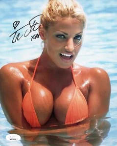 Trish Stratus (8x10 metálico) JSA WWF WWE SEXY foto firmada autografiada - Imagen 1 de 1