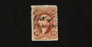 1862-71 U.S.Revenue First Issue 20c Red Washington PART PERF Sc#R42b SCARCE! - Picture 1 of 1