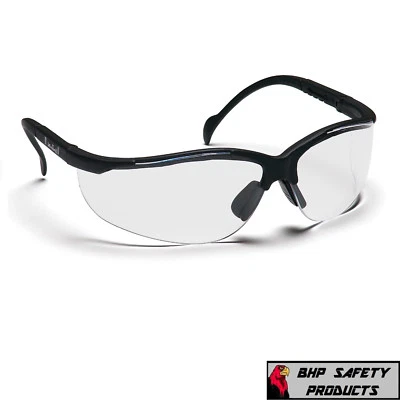 GAFAS DE SEGURIDAD PYRAMEX VENTURE II MARCO NEGRO CON LENTE ANTINIEBLA TRANSPARENTE SB1810ST Foto 1 de 4