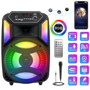 Wireless Portable Bluetooth Speaker 8" Subwoofer Heavy Bass Sound System Party - Picture 1 of 15