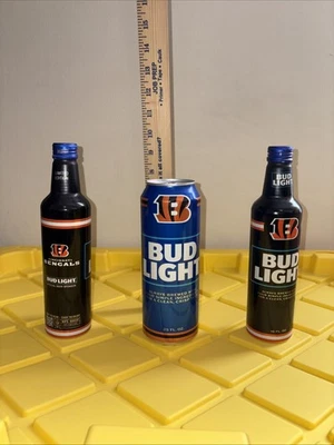 Bud Light Cincinnati Bengals NFL 2025. Пустая алюминиевая бутылка 2 X 16 унций 1 X 25 унций - Изображение 1 из 4