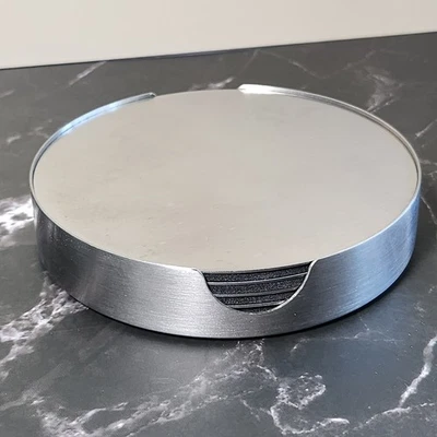 Thriststone 不锈钢杯垫支架 6 件套 — 第 1/4 张图片