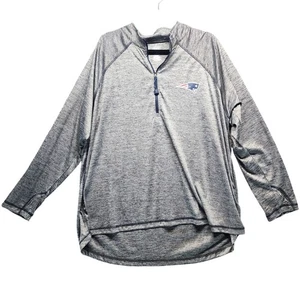 Majestic Patriots Shirt Herren 3X Cool Base grau Pullover 1/4 Zip 3X Polyester - Bild 1 von 9