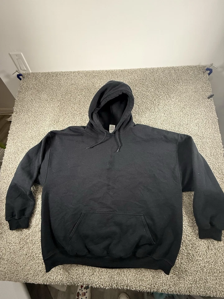 Suéter con Capucha Negro Vintage Años 90 Streetwear Para Hombre Talla 3XL Foto 1 de 4