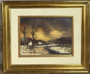 Mid Century European Moody Expressionst Oil On Canvas Framed M. Eekhout - Picture 1 of 12