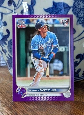 Bobby Witt Jr. 2022 Topps UK Edition Purple Rookie Card /50 - Near Mint/Mint - Image 1 of 4