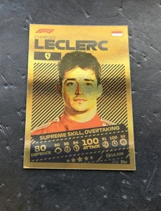 2921 Formula 1 Topps Turbo Attax Charles Leclerc Gold Foil F1 Scuderia Ferrari - Picture 1 of 2