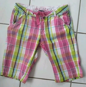 Girls Size 14 Nautica Long Plaid Shorts with Adjustable Waist - Picture 1 of 4