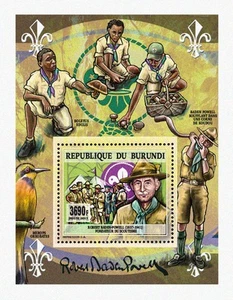 Burundi 2017 Perf. Famous characters / Scouting : Baden-Powell Founder of scouti - Picture 1 of 1